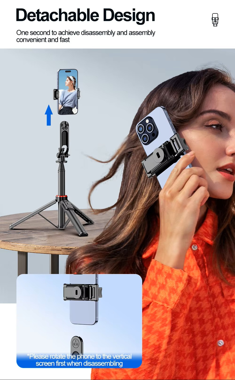 Трипод с пультом ДУ (селфи-палка) C12