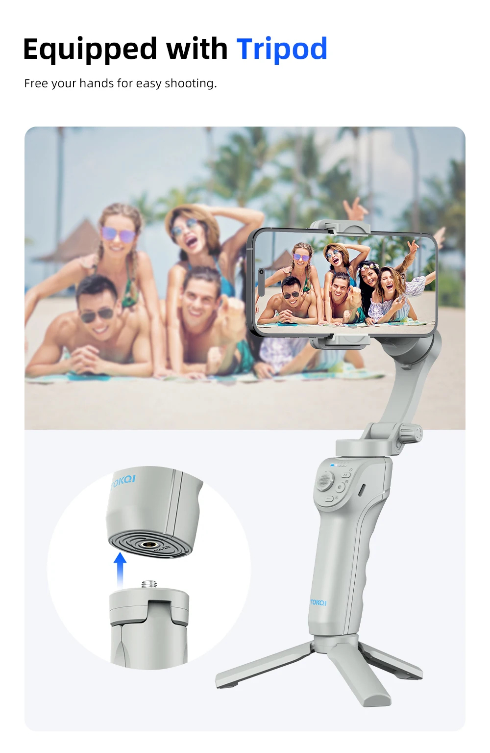 Универсальный 3-осевой карданный стабилизатор TOKQI M01