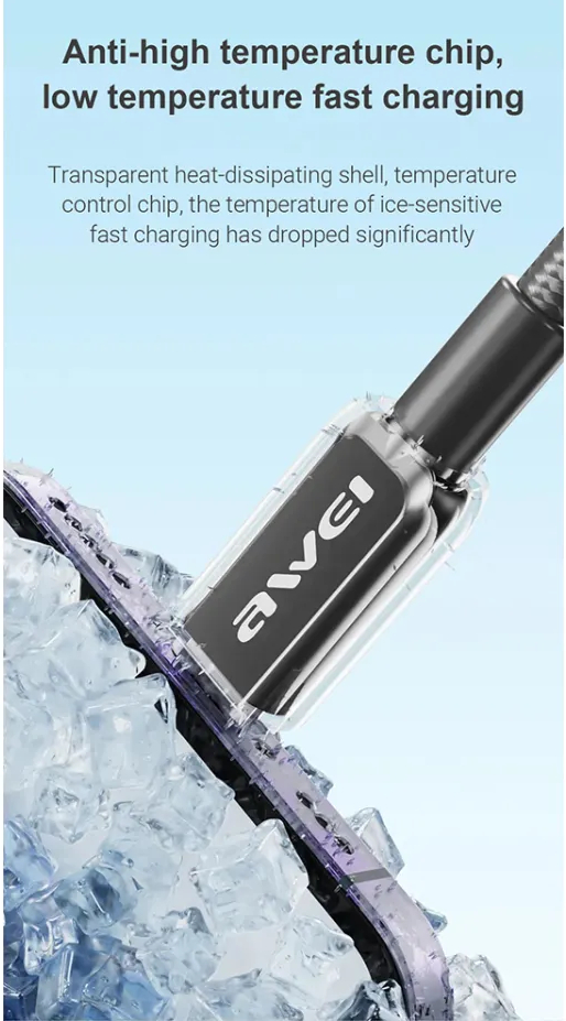 Кабель для смартфона AWEI CL‑148L (Type-C → Lightning; 1 метр)
