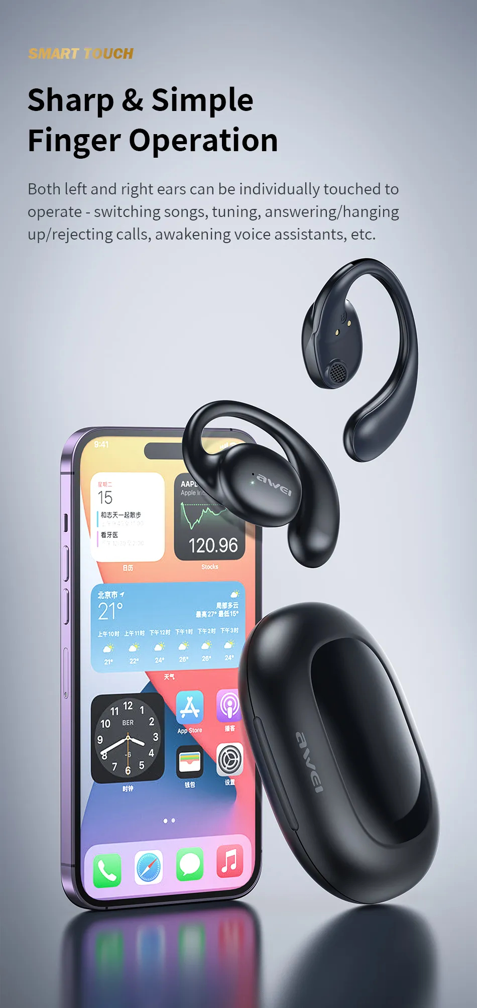 Беспроводные наушники AWEI T80 OWS