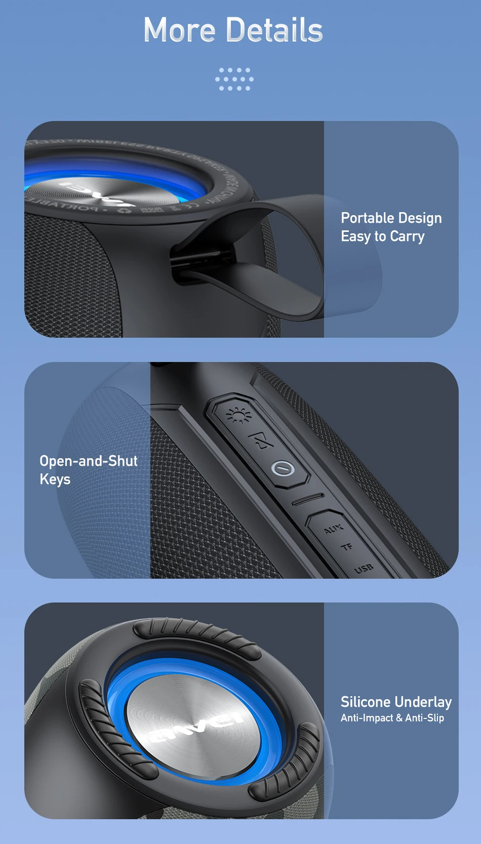 Портативная беспроводная колонка AWEI Y370 20W