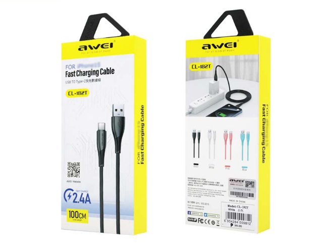 Кабель для смартфона AWEI CL‑182T (Type-A → Type-C; 1 метр)