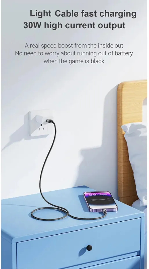 Кабель для смартфона AWEI CL‑148L (Type-C → Lightning; 1 метр)