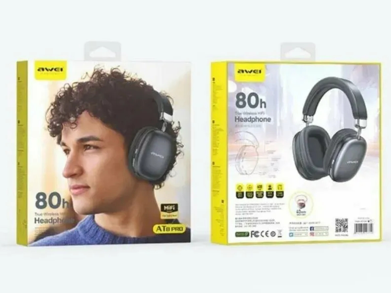 Полноразмерные беспроводные наушники AWEI AT8 PRO 80H