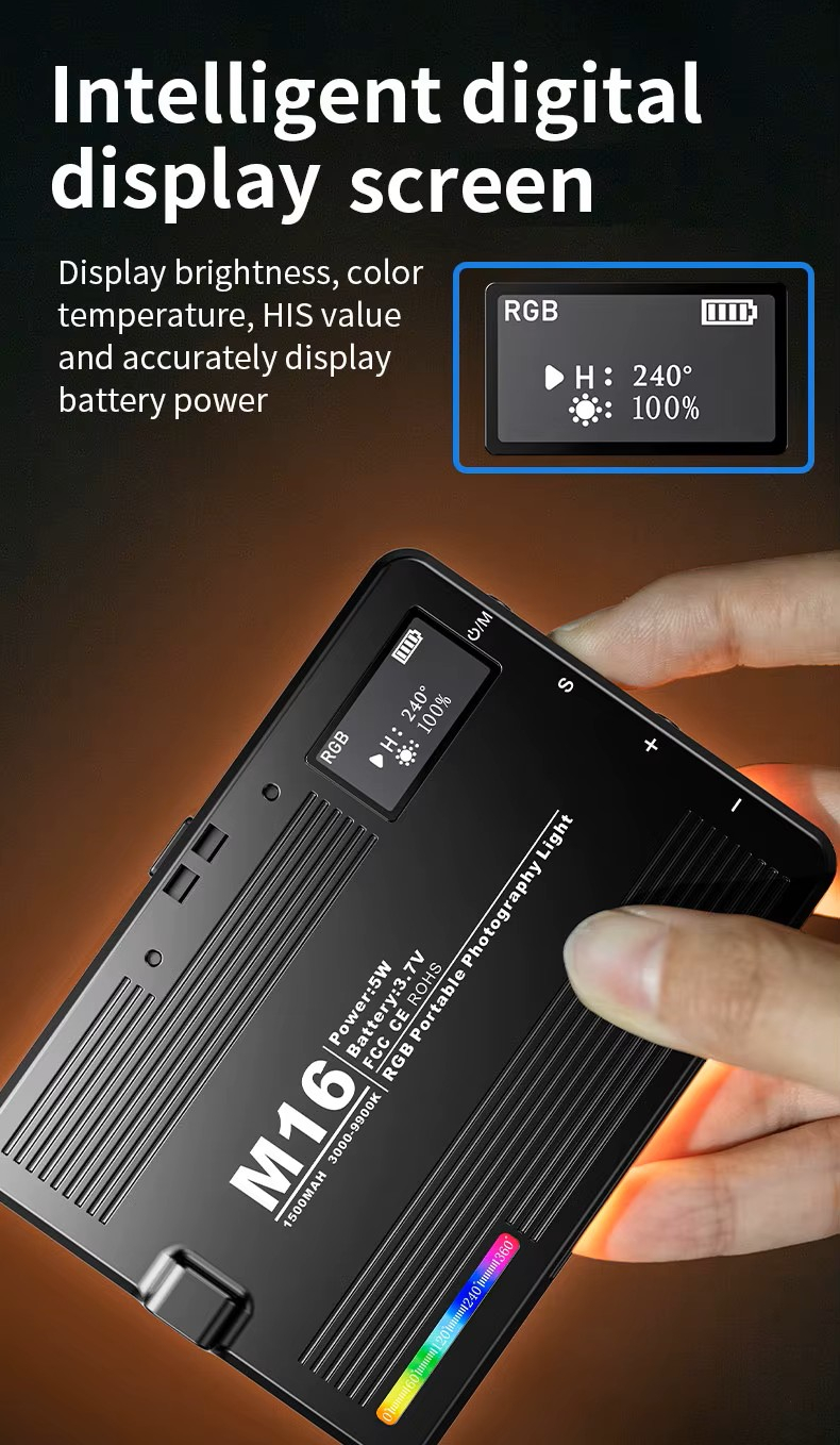 Световая панель (лампа) для фотоаппаратов и смартфонов M16 RGB