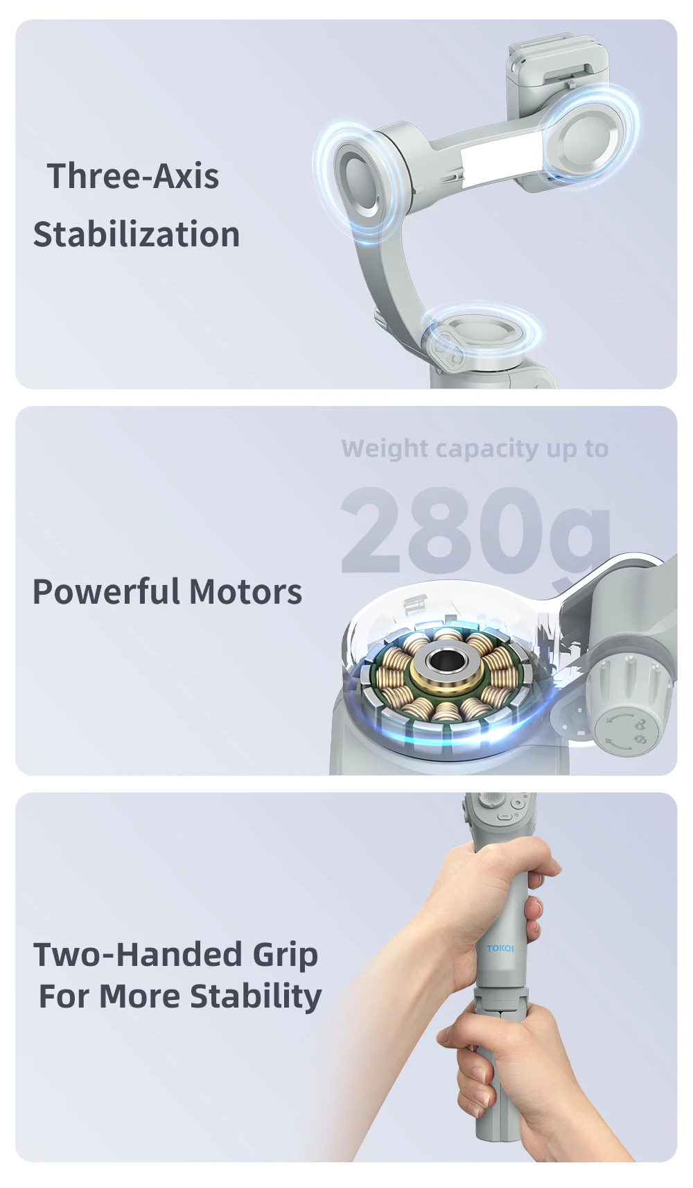 Универсальный 3-осевой карданный стабилизатор TOKQI M01