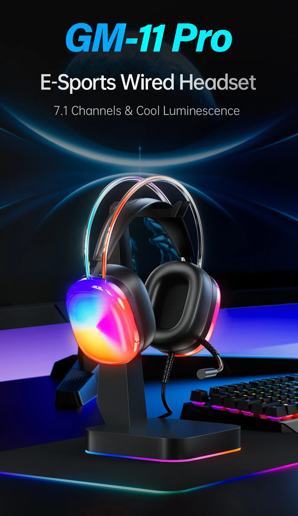 Наушники игровые с микрофоном AWEI GM-11PRO