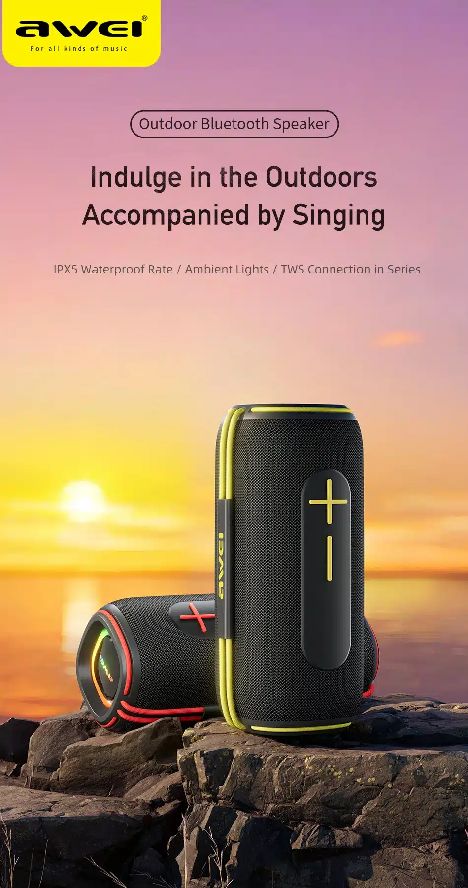 Портативная беспроводная колонка AWEI KA5 20W