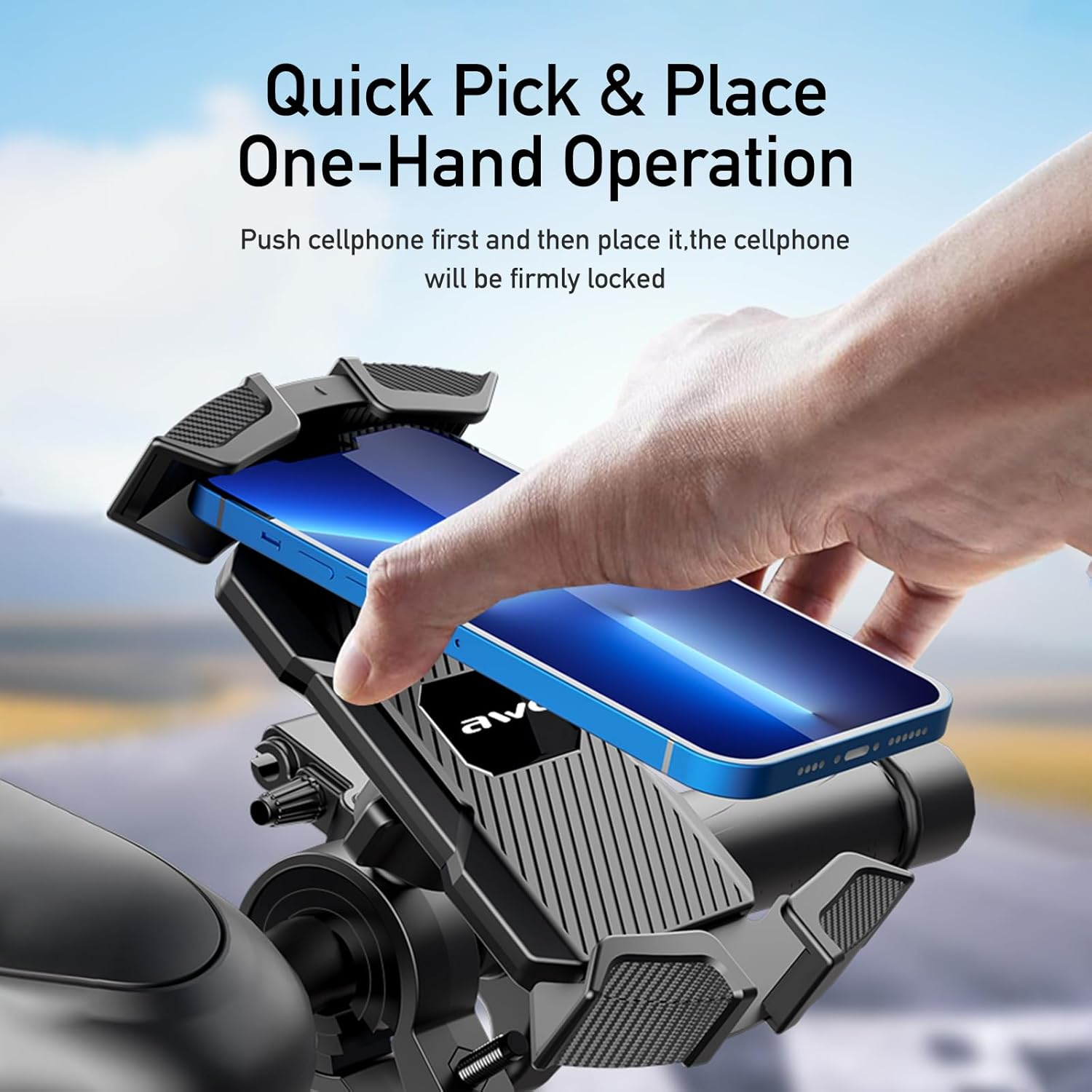 Велосипедный, мотоциклетный, самокатный держатель для смартфона AWEI X47