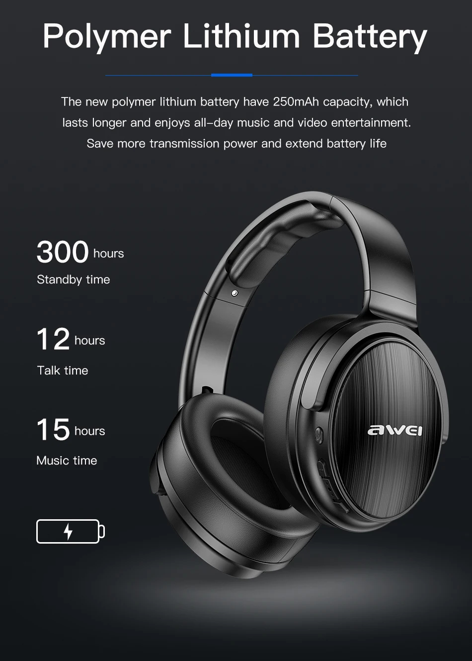 Полноразмерные беспроводные наушники AWEI A780BL