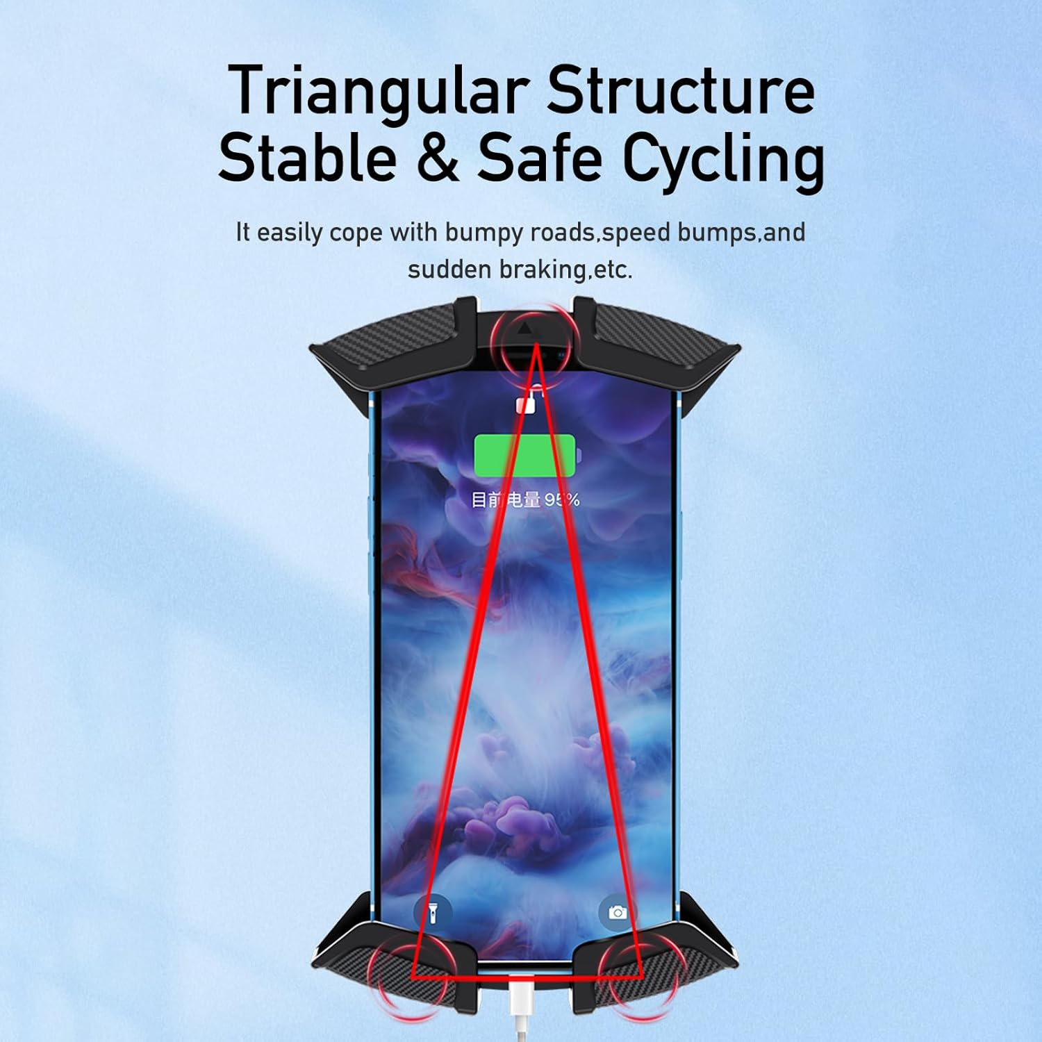 Велосипедный, мотоциклетный, самокатный держатель для смартфона AWEI X47