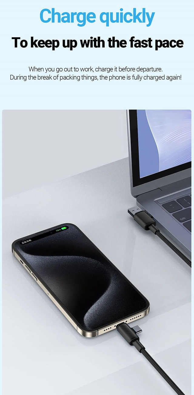 Кабель для смартфона AWEI CL‑181 (Type-C + Type‑A → Lightning + Type-C; 1 метр)