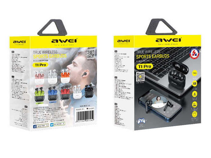 Внутриканальные беспроводные наушники AWEI T1 PRO