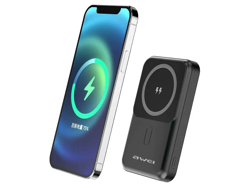 Магнитный беспроводной внешний аккумулятор (Power Bank) AWEI P139K