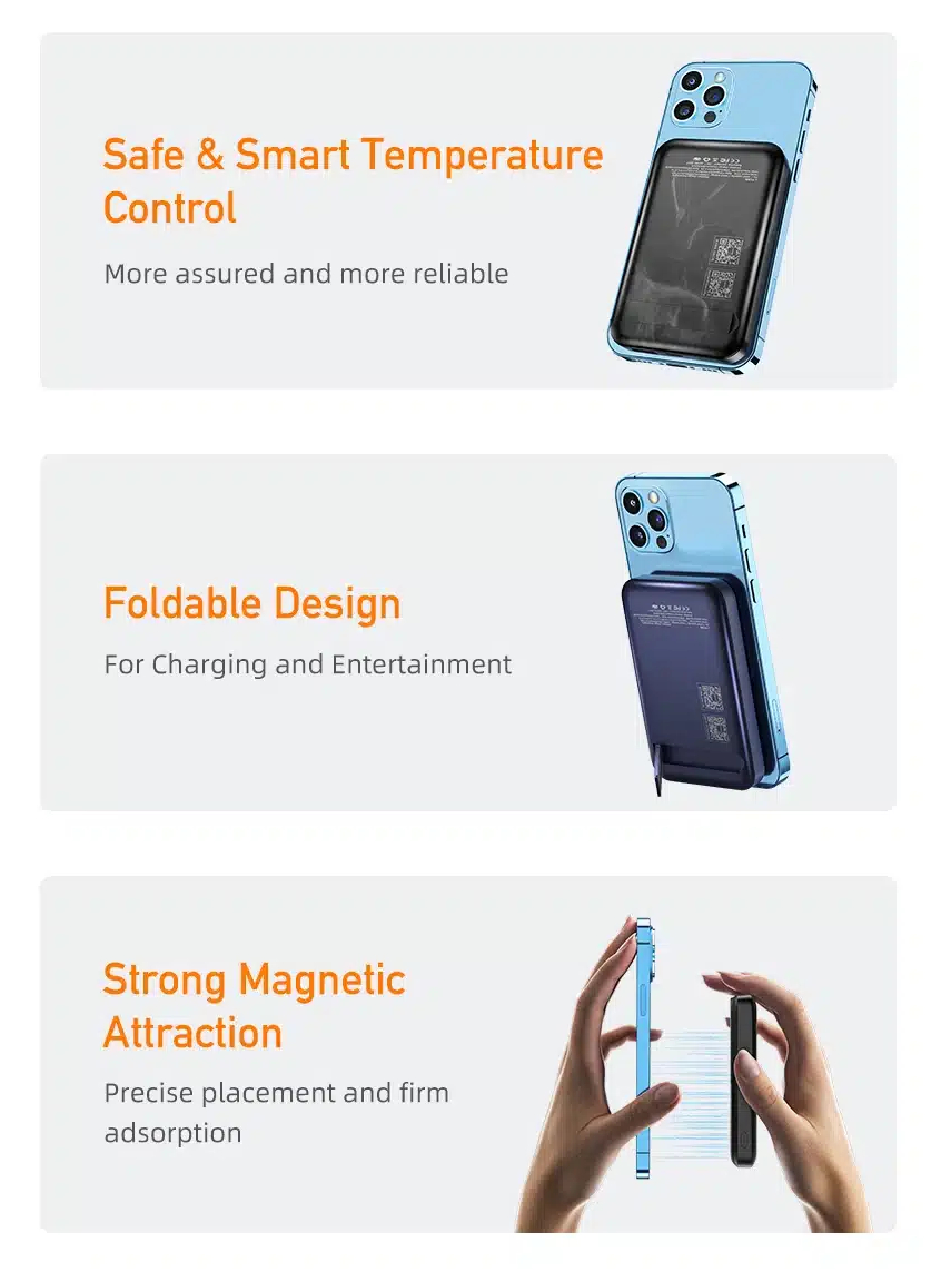 Магнитный беспроводной внешний аккумулятор (Power Bank) AWEI P139K