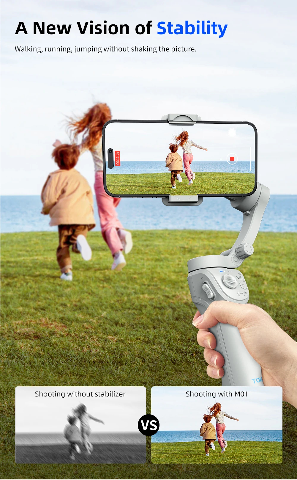 Универсальный 3-осевой карданный стабилизатор TOKQI M01