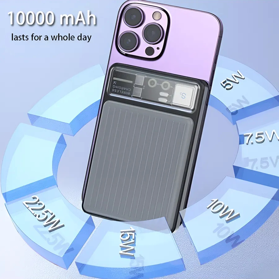 Магнитный беспроводной внешний аккумулятор (Power Bank) AWEI P186K