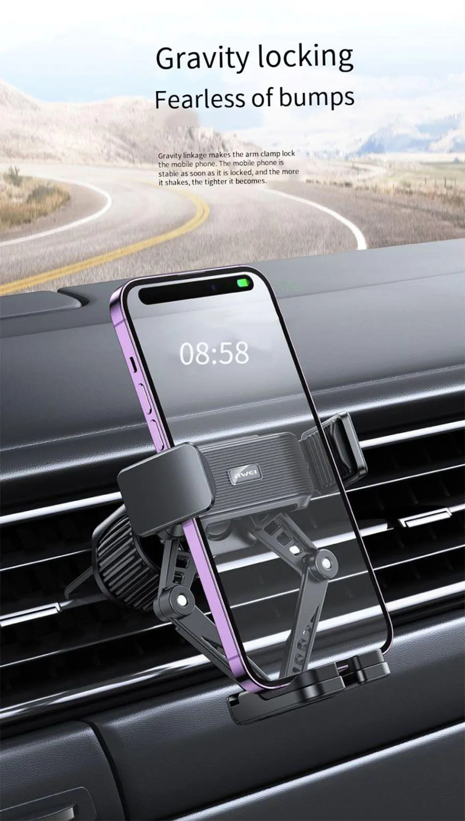 Автомобильный держатель для смартфона AWEI X39