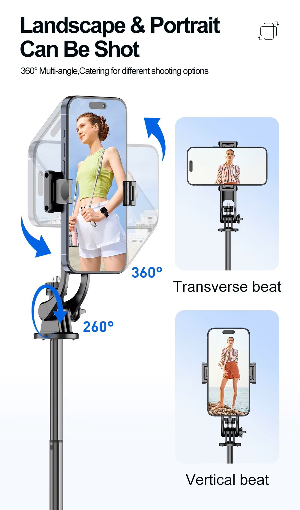 Трипод с пультом ДУ (селфи-палка) C12