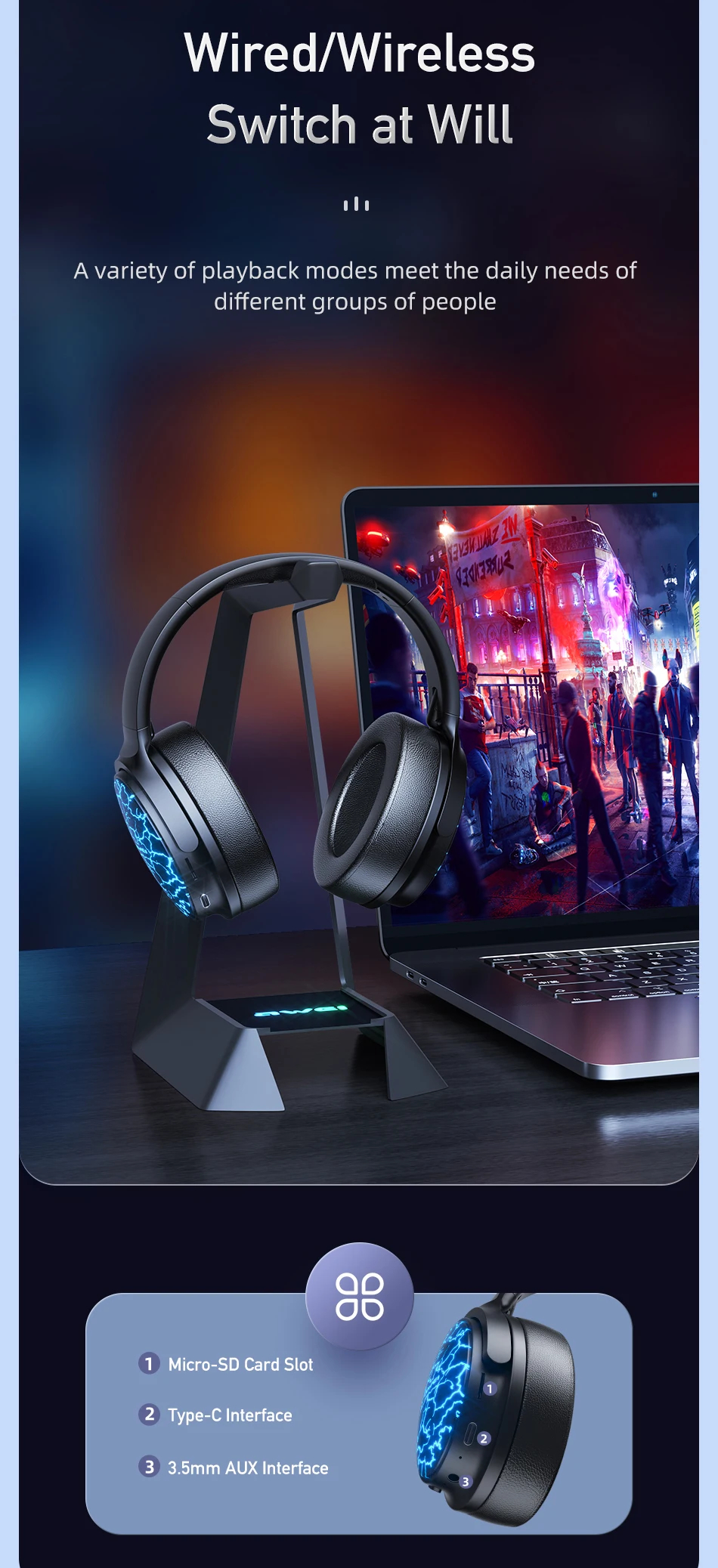 Полноразмерные беспроводные наушники AWEI A780PRO