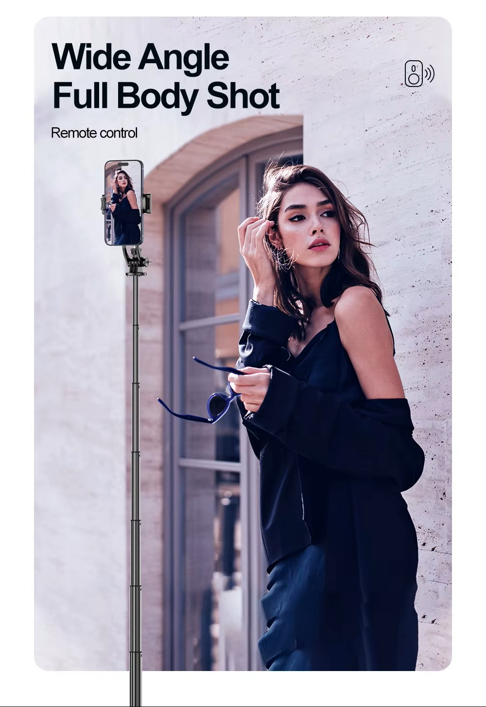 Трипод с пультом ДУ (селфи-палка) C12