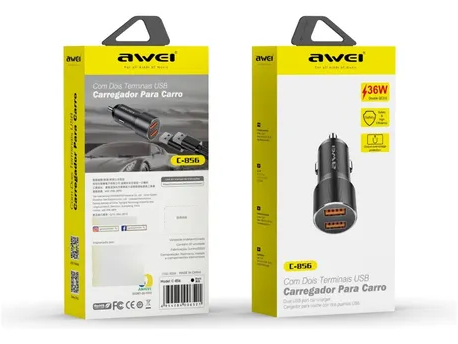 Автомобильное зарядное устройство AWEI C-856 (36W)