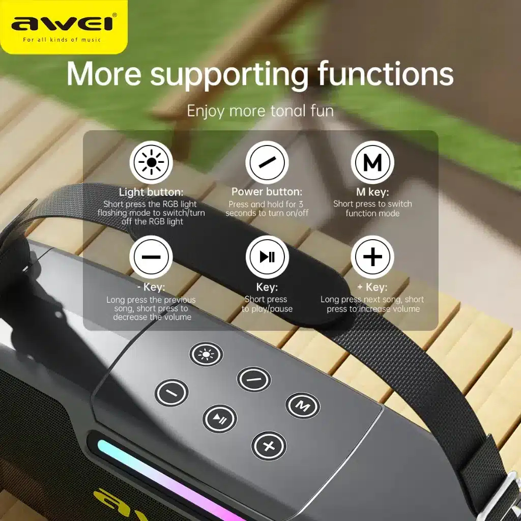 Портативная беспроводная колонка AWEI KT28 30W