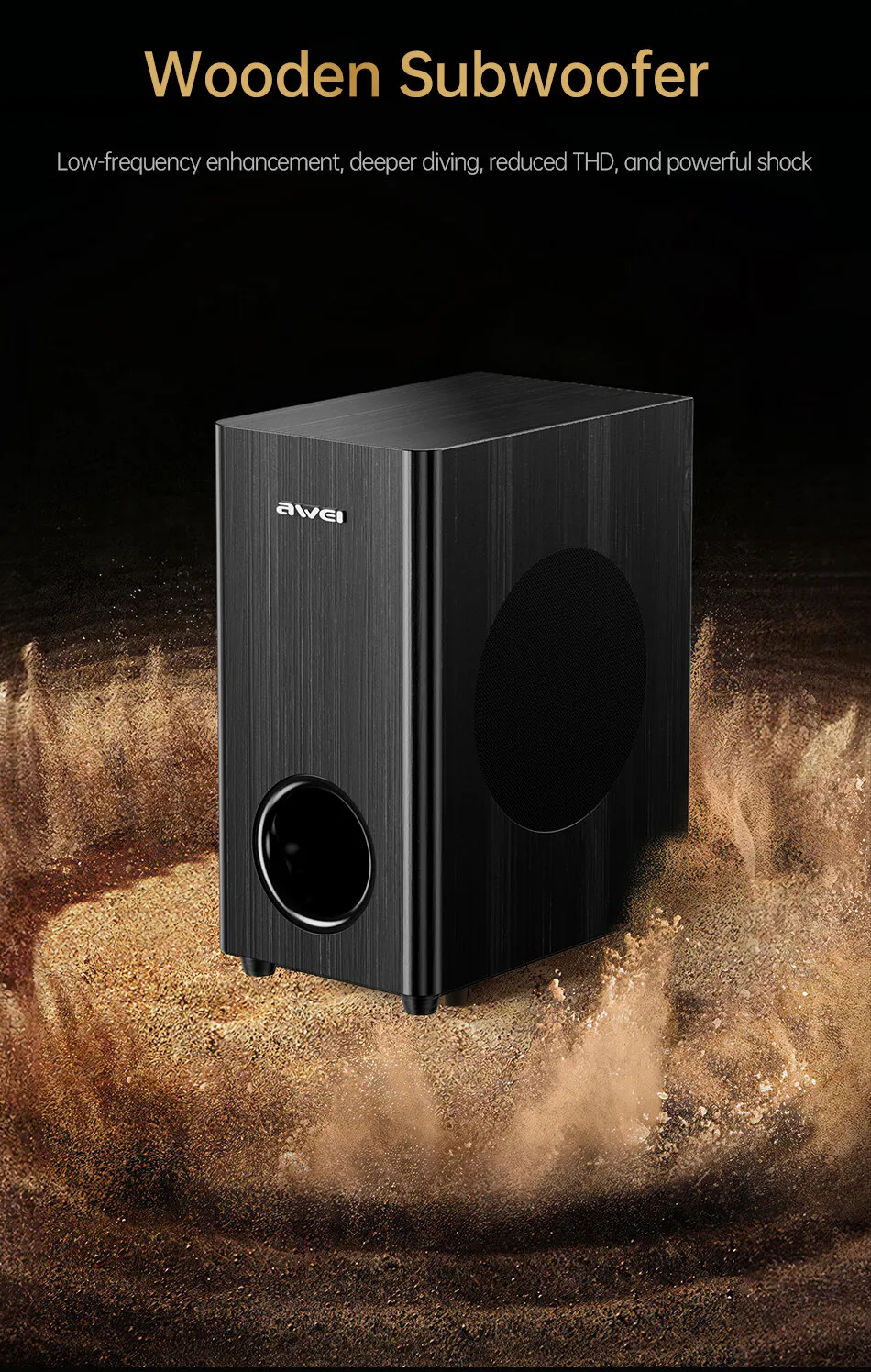 Домашний саундбар с сабвуфером AWEI KT22 160W