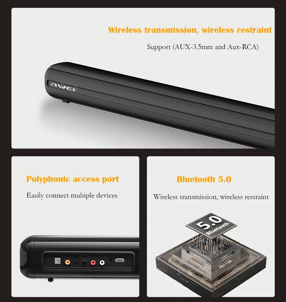 Домашний саундбар с сабвуфером AWEI Y520 110W