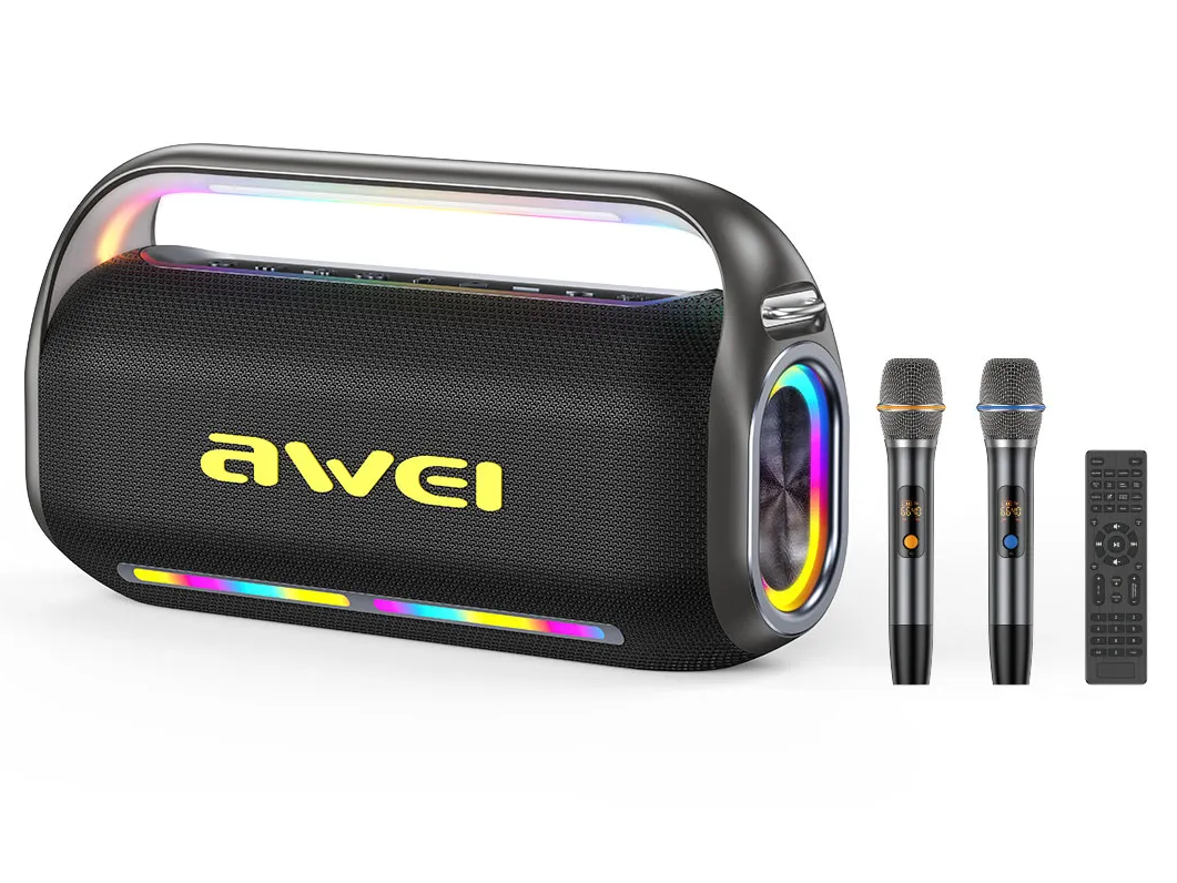 Портативная беспроводная колонка с караоке AWEI KT19 200W