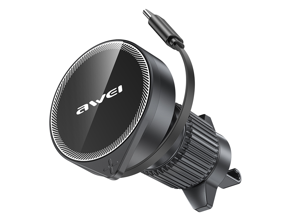 Автомобильный магнитный держатель + зарядное устройство для смартфона AWEI X73