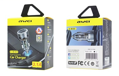 Автомобильное зарядное устройство AWEI C-833 (15W)