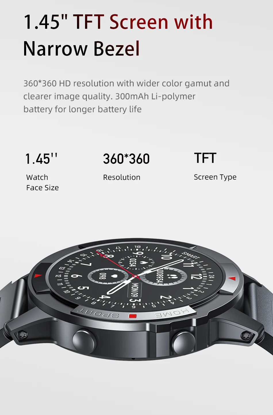 Смарт-часы (Умные часы) 1,45" TFT AWEI WH1 PRO