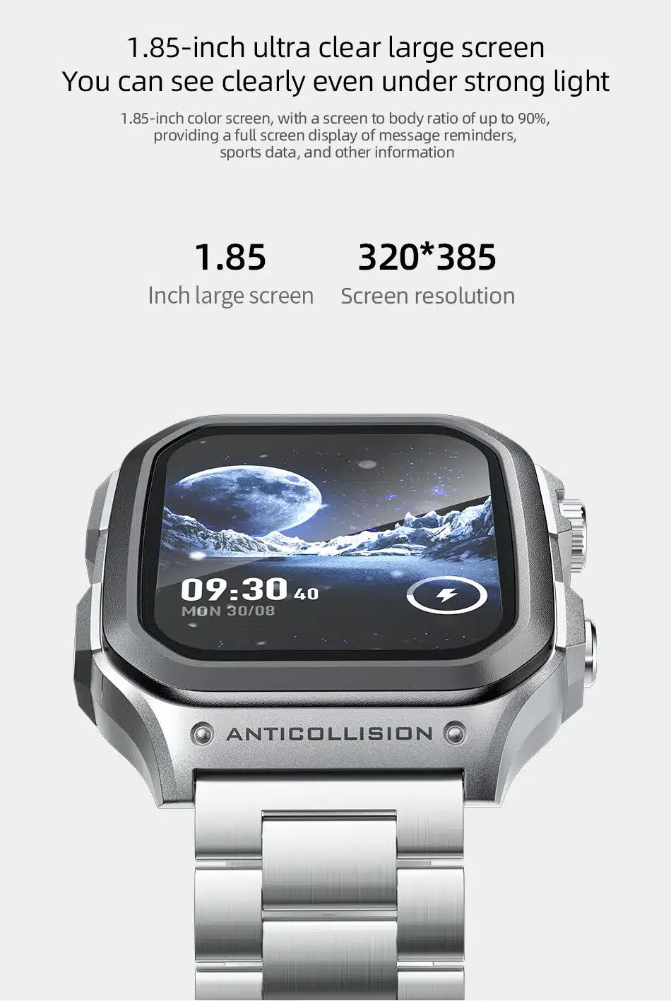 Смарт-часы (Умные часы) 1,85" TFT AWEI H53 GPS