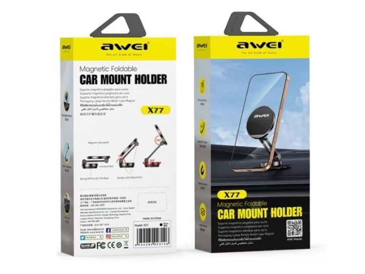 Автомобильный магнитный держатель для смартфона AWEI X77
