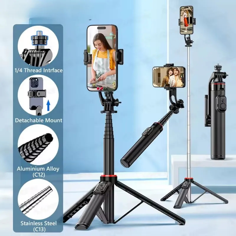 Трипод с пультом ДУ (селфи-палка) C12
