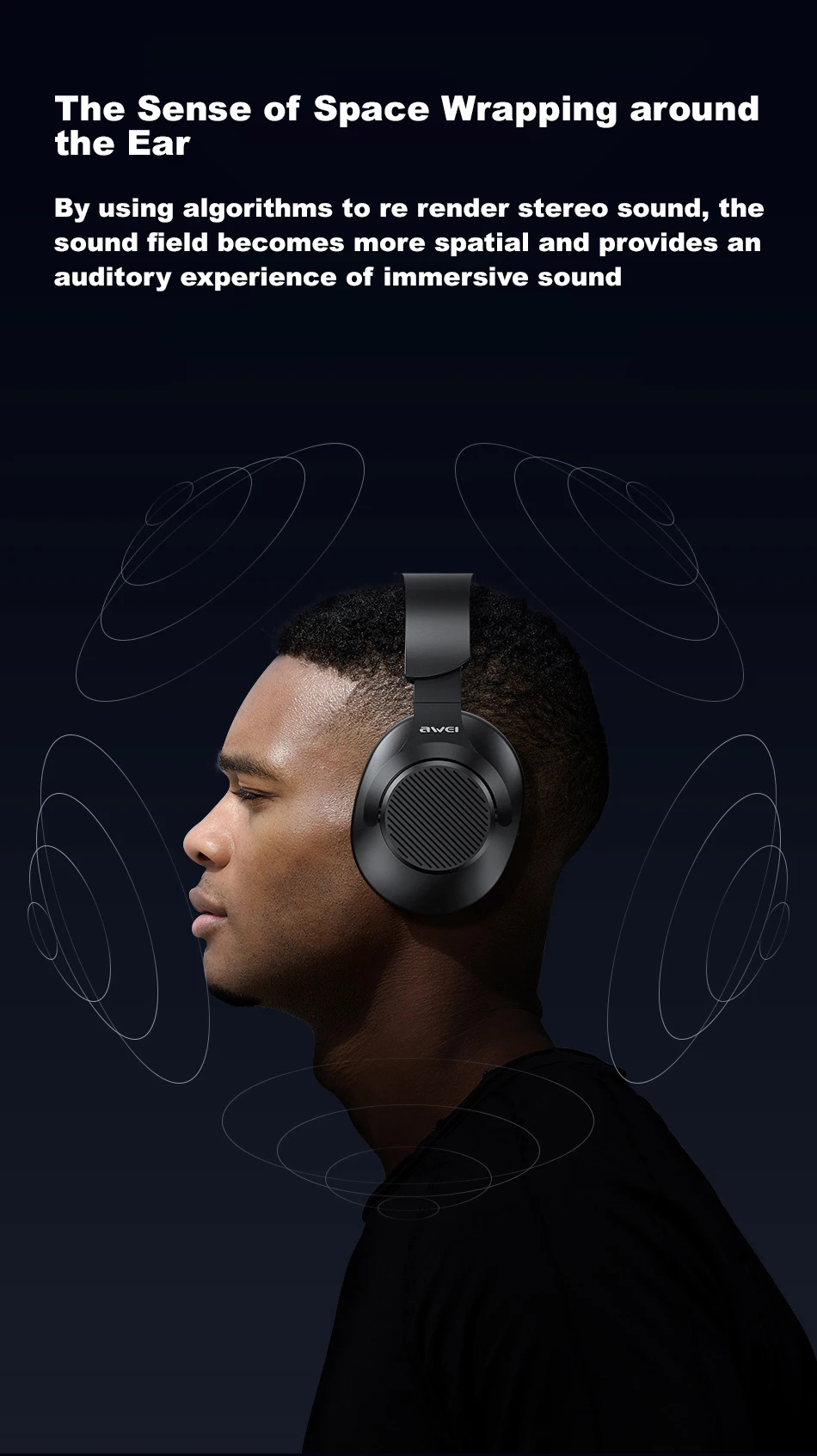 Полноразмерные беспроводные наушники AWEI A997BL