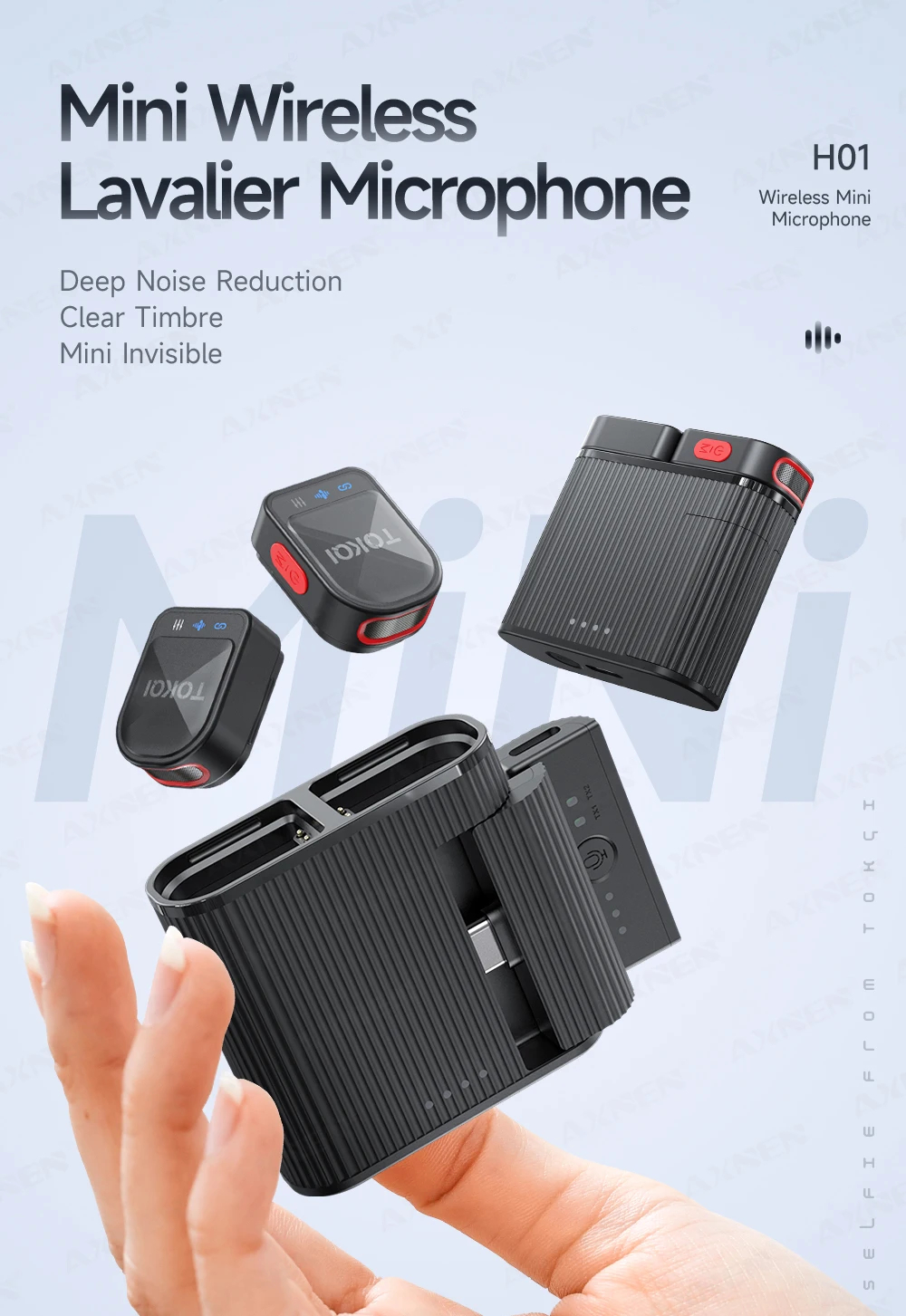 Беспроводной петличный микрофон TOKQI H01