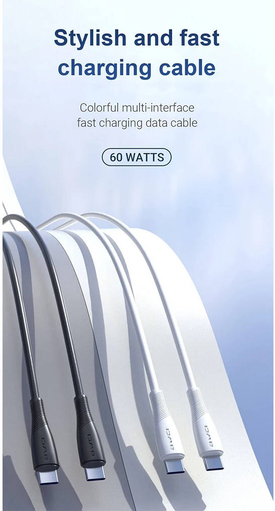 Кабель для смартфона AWEI CL‑193C (Type-C → Type-C; 2 метра)