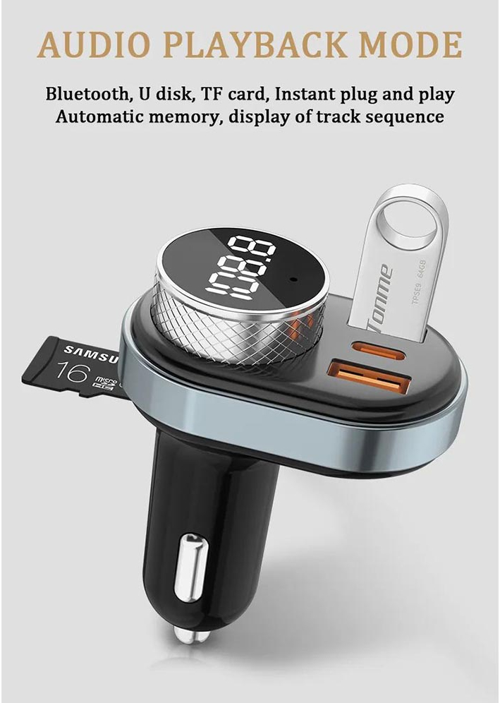 Автомобильное зарядное устройство и FM-трансмиттер AWEI C-843 (30W)