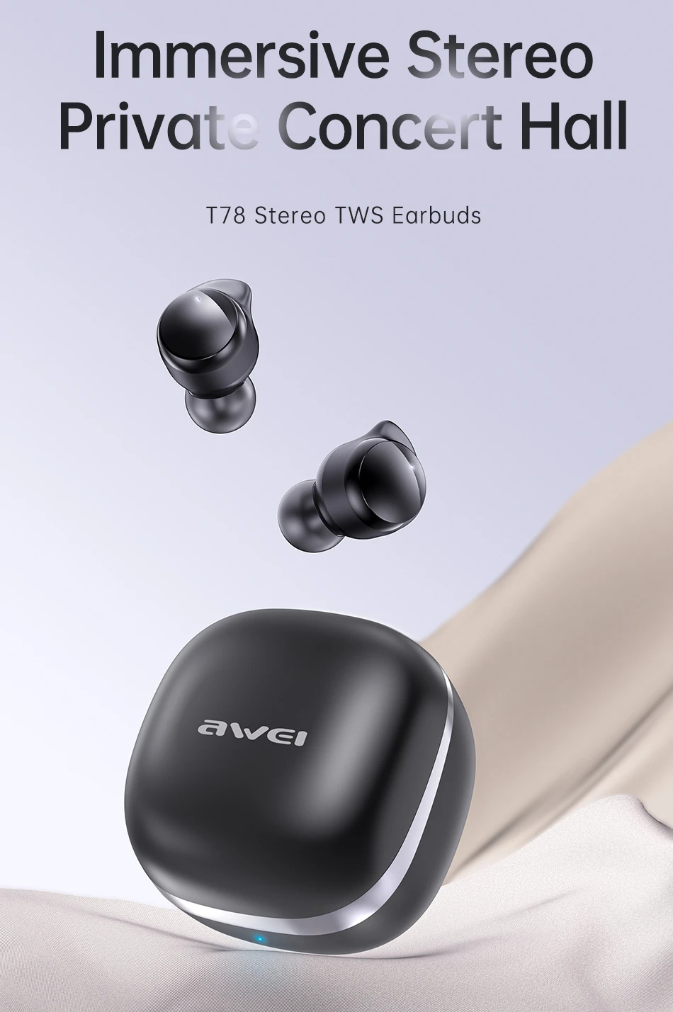 Внутриканальные беспроводные наушники AWEI T78