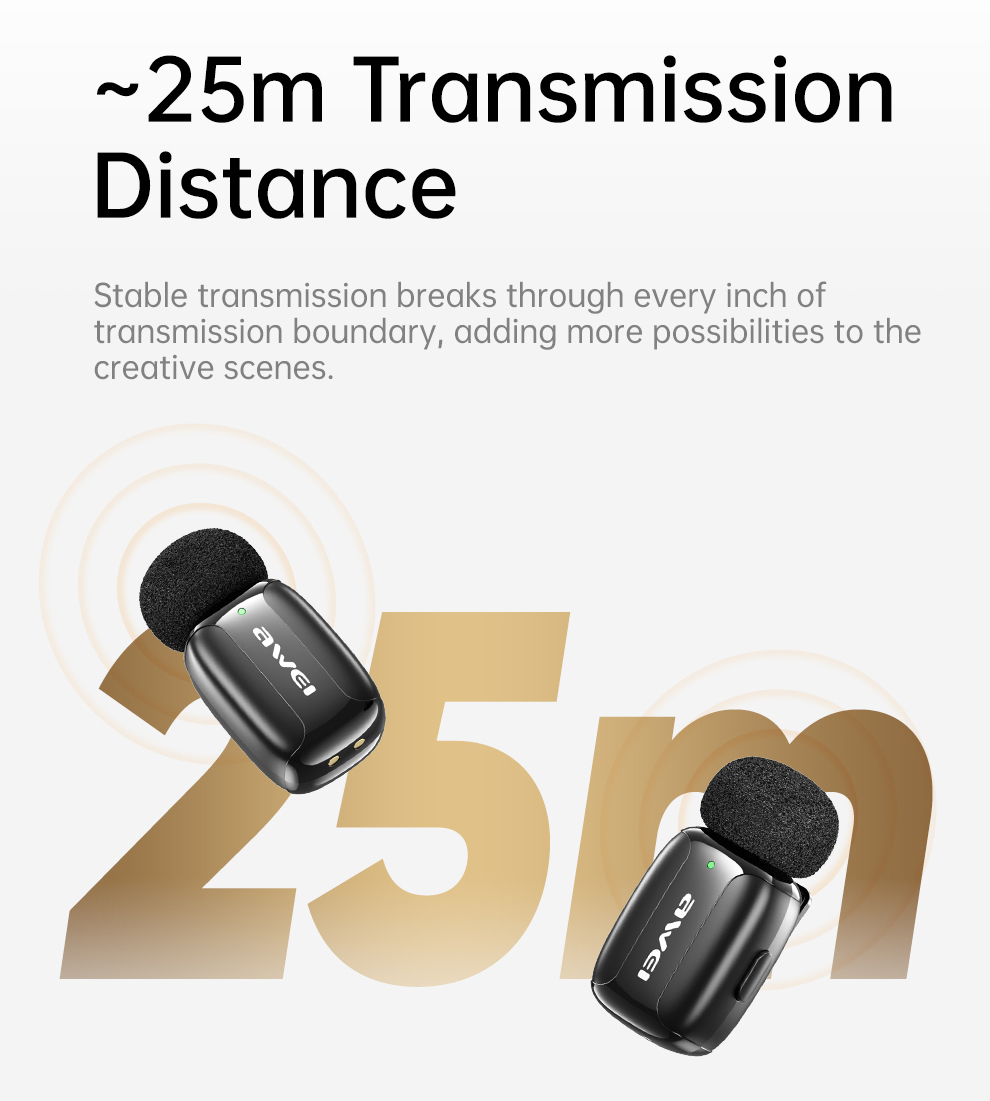 Беспроводной петличный микрофон AWEI MK5