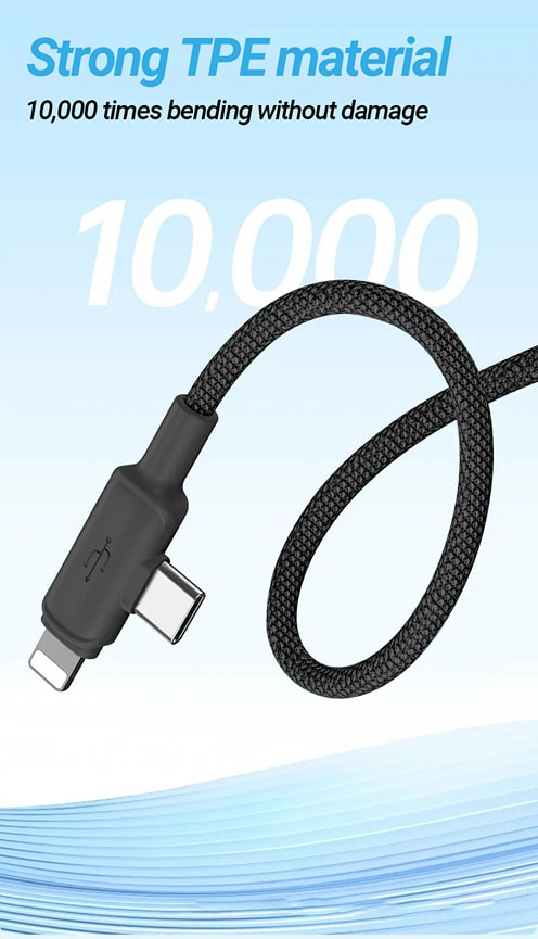 Кабель для смартфона AWEI CL‑181 (Type-C + Type‑A → Lightning + Type-C; 1 метр)