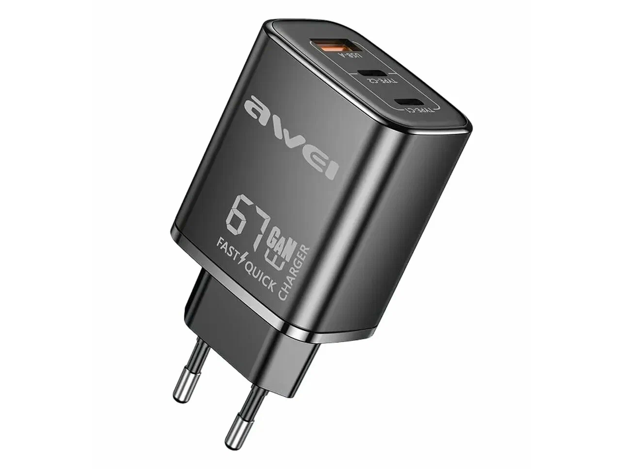 Зарядное устройство для смартфонов, планшетов, наушников AWEI PD80 (67 W)