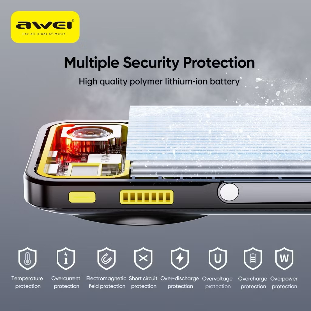 Магнитный беспроводной внешний аккумулятор (Power Bank) AWEI PA-10 10000 мАч