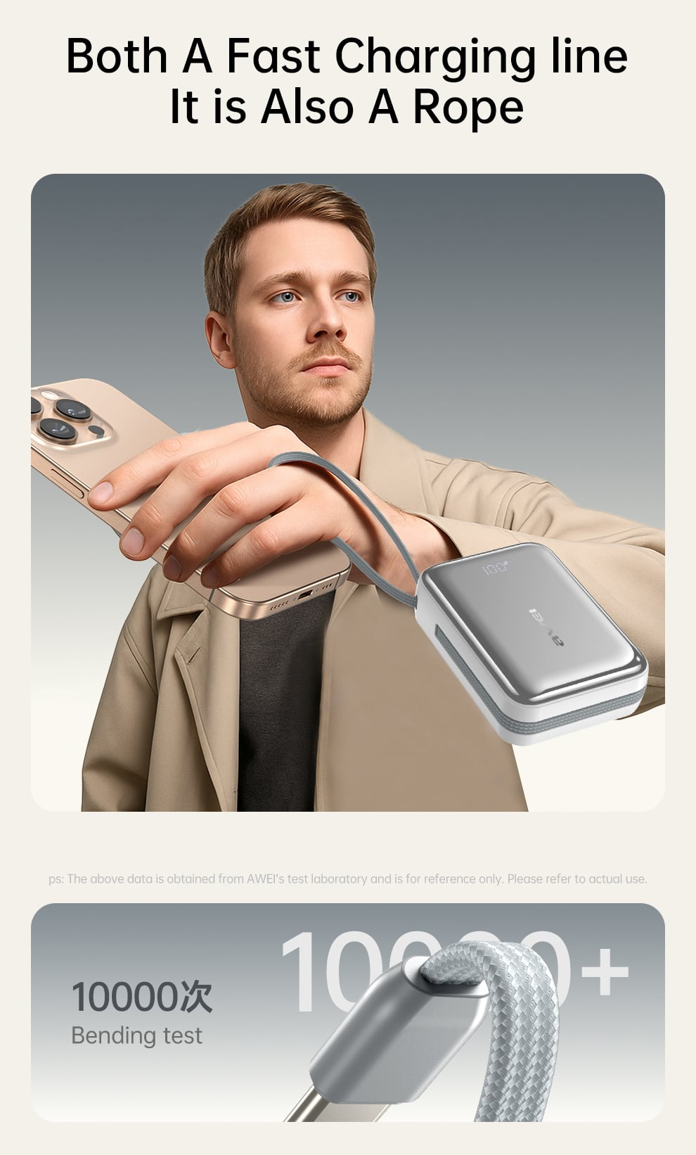 Внешний аккумулятор (Power Bank) AWEI C03 20000 мАч