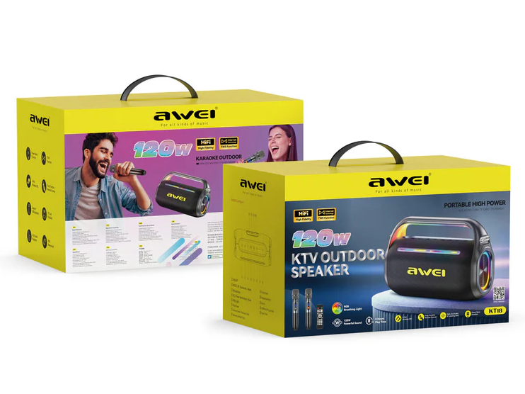 Портативная беспроводная колонка AWEI KT18 120W