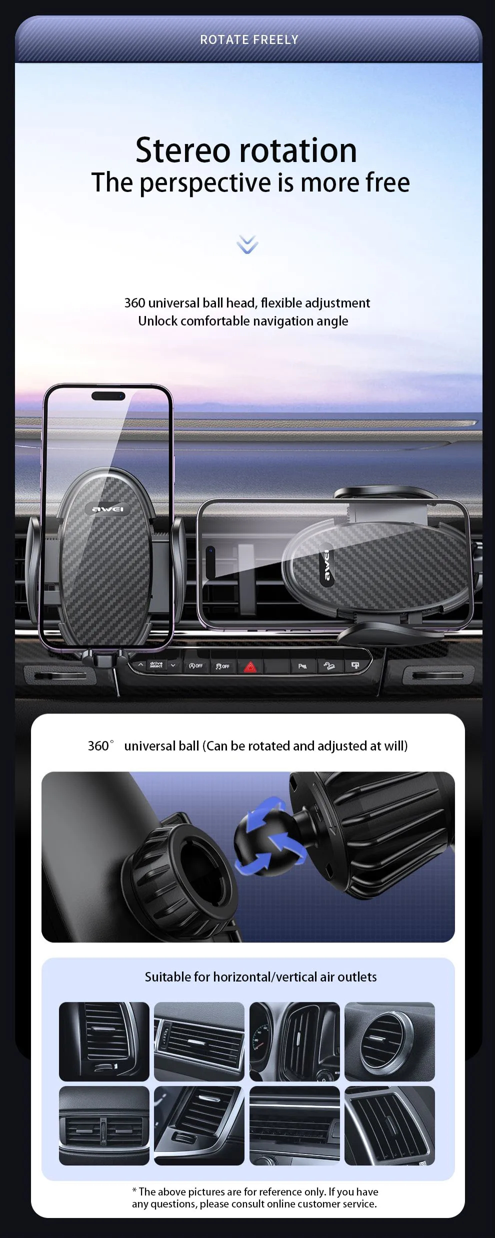 Автомобильный держатель для смартфона AWEI X38