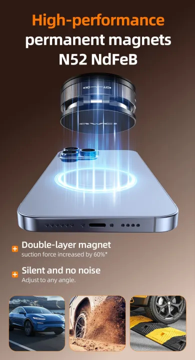 Автомобильный магнитный держатель для смартфона AWEI X89