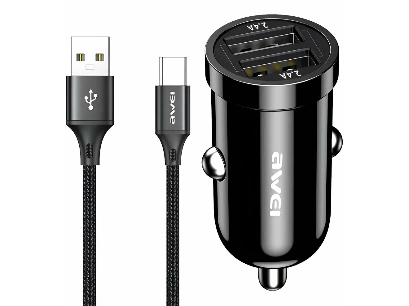 Автомобильное зарядное устройство AWEI C-826T (12W)